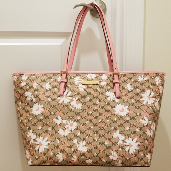 michael kors pink flower purse